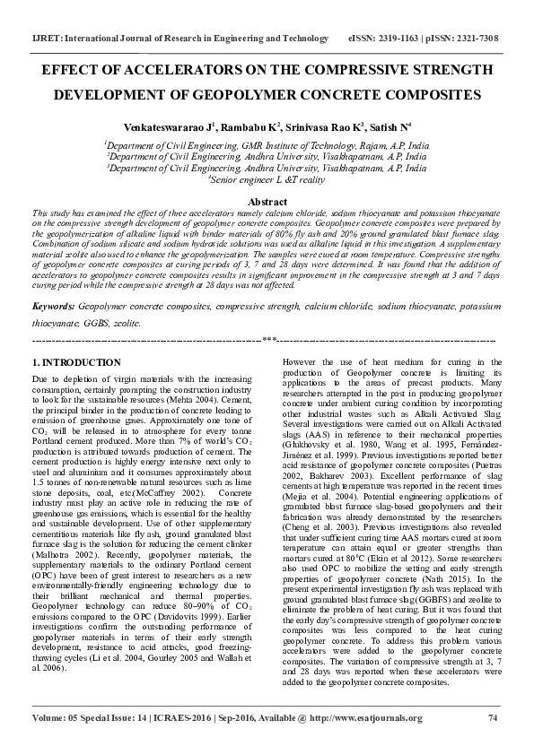 (DOC) EFFECT OF ACCELERATORS ON THE COMPRESSIVE STRENGTH DEVELOPMENT OF ...