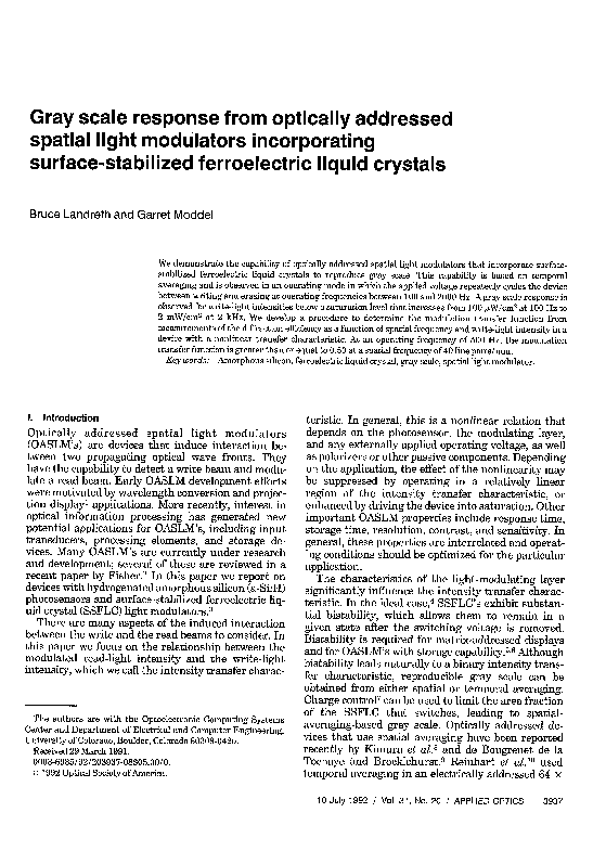 (PDF) Gray scale response from optically addressed spatial light ...