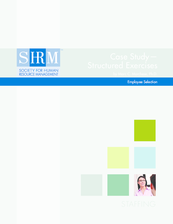 (PDF) Employee Selection staffing Case Study— Structured Exercises