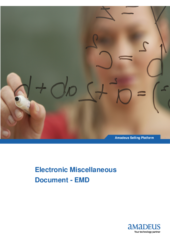 (PDF) Electronic Miscellaneous Document EMD Amadeus Selling Platform