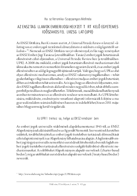 (PDF) The Universal Periodic Review of the Human Rights Council of the ...