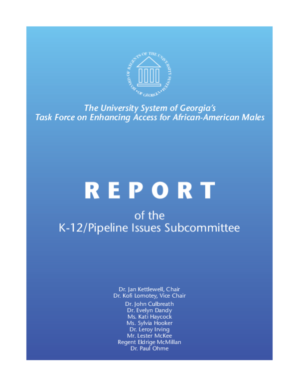 (PDF) The University System of Georgia's Task Force on Enhancing Access ...