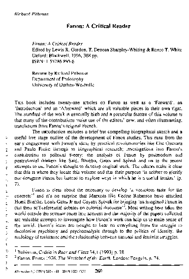 (PDF) Lewis R. Gordon, T. Denean Sharpley-Whiting and Renee T. White ...