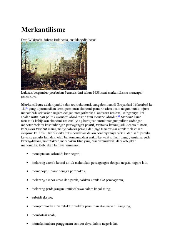 Doc Merkantilisme Aji Syahid Academia Edu