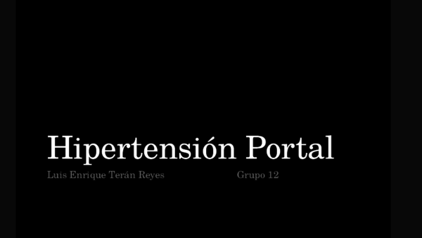 Insuficiencia hepática portal hipertensión