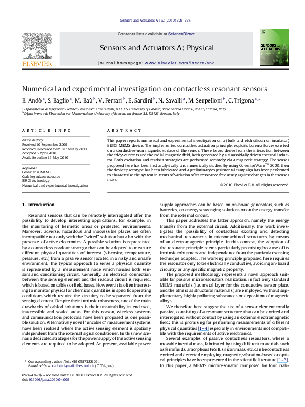 (PDF) Numerical and experimental investigation on the collision ...
