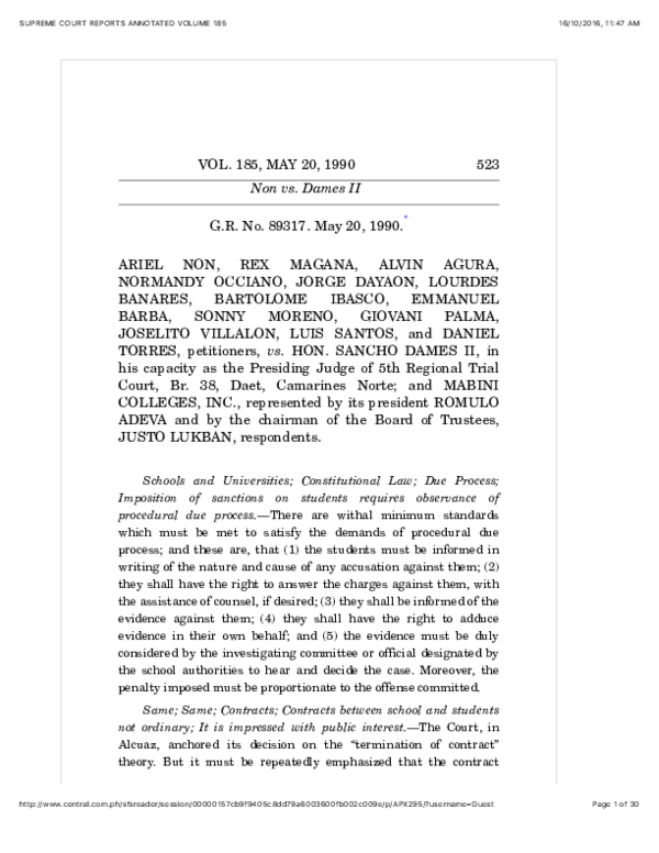 (PDF) Non v. Dames II Keian Oscar Guntalilib Academia.edu