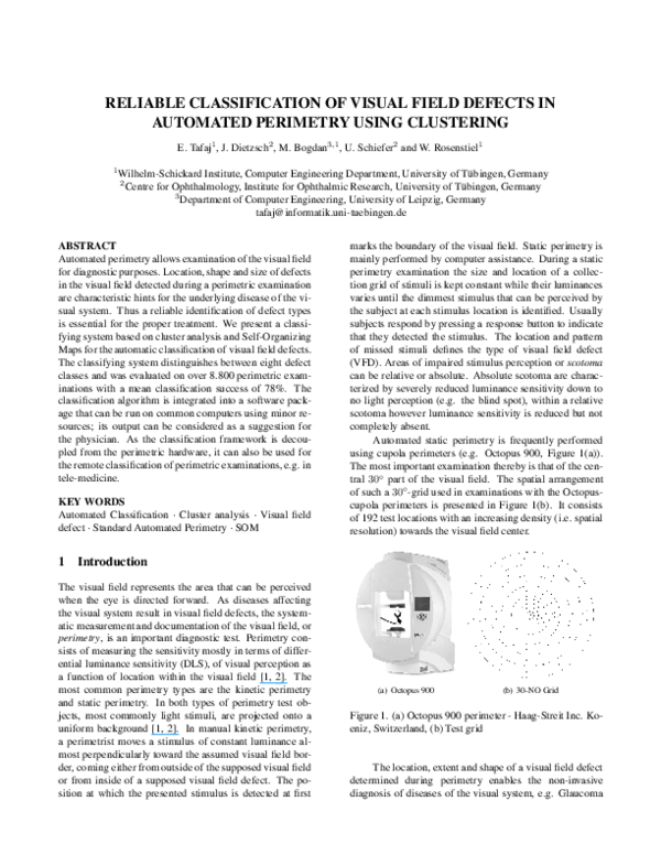 (PDF) Reliable Classification of Visual Field Defects in Automated ...