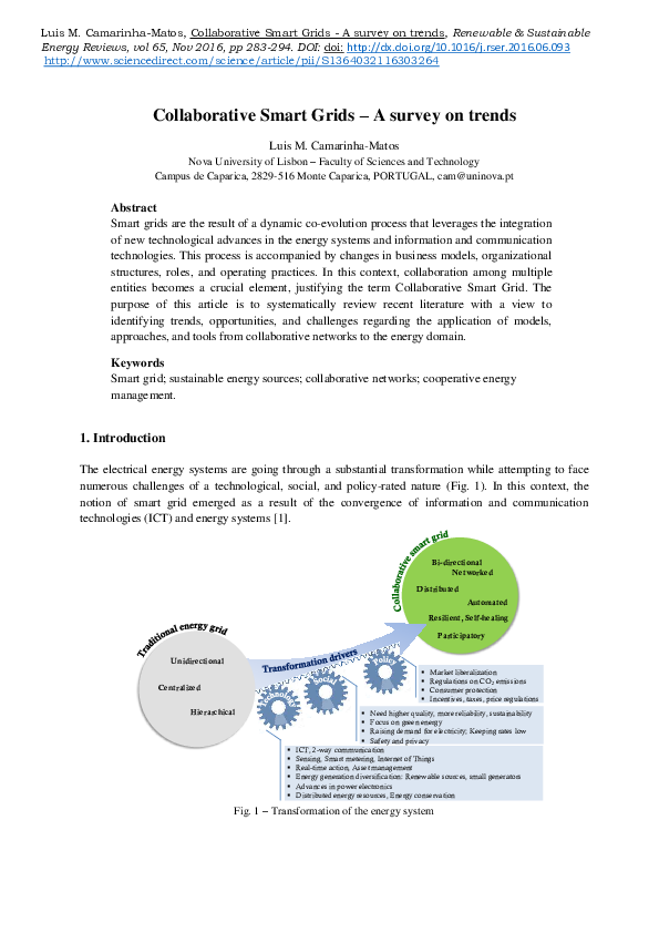 (PDF) Collaborative Smart Grids – A survey on trends