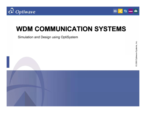 First page of “WDM Communication systems - bù tán sắc bằng sợi DCF”