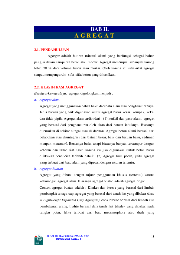 (PDF) syarat mutu agregat beton