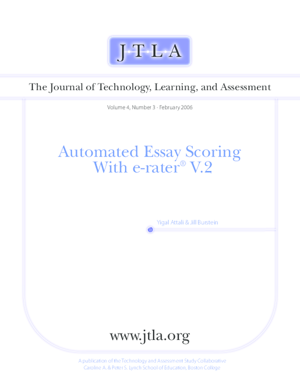 pdf automated essay scoring with e rater v 2 0 jill automated essay scoring
