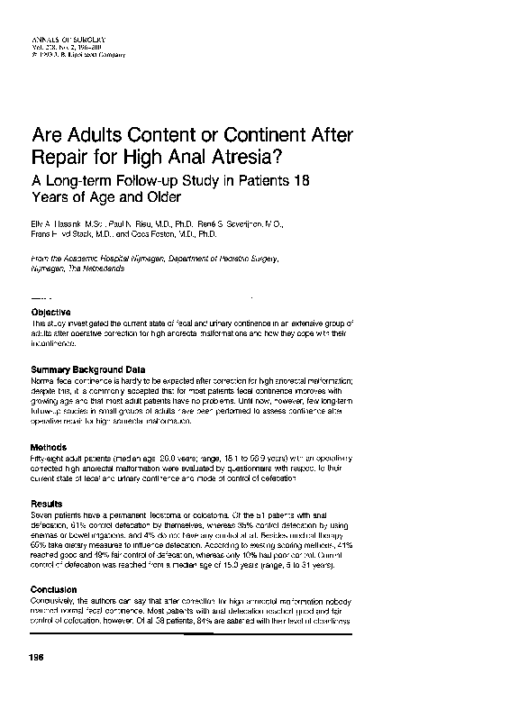 Anorectal malformation classification picture