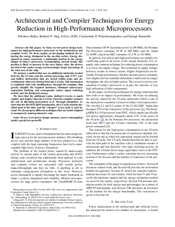 (PDF) Architectural and compiler techniques for energy reduction in ...