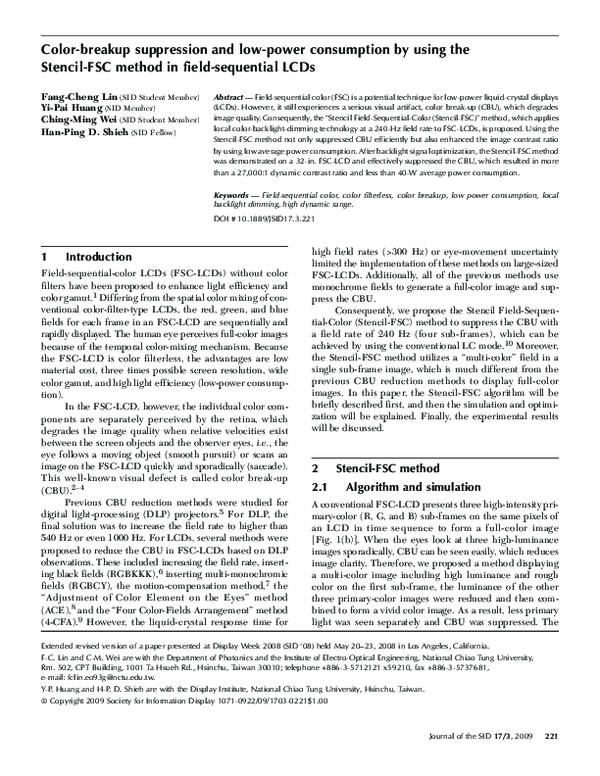 (PDF) Color-breakup suppression and low-power consumption by using the ...