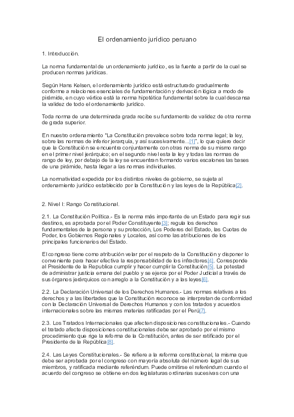 (DOC) El ordenamiento jurídico peruano