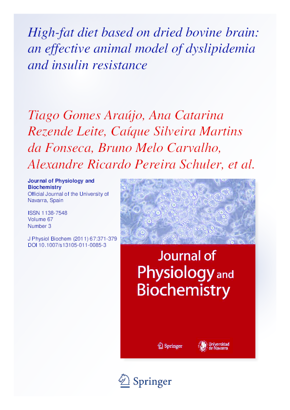 (PDF) Highfat diet based on dried bovine brain an effective animal