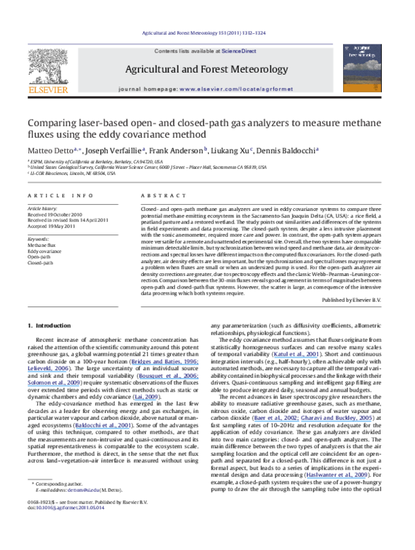 (PDF) Comparing laser-based open- and closed-path gas analyzers to ...