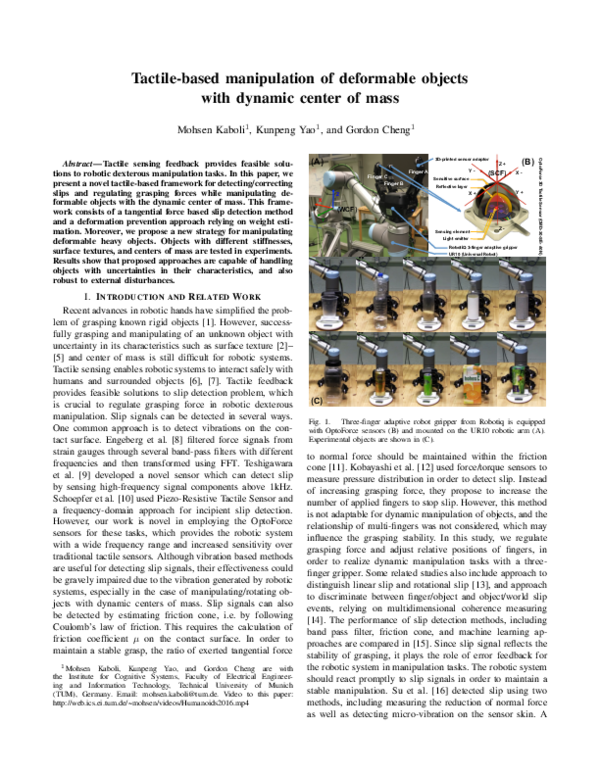 (PDF) Tactile-based manipulation of deformable objects with dynamic ...