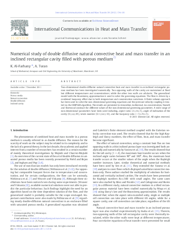 (PDF) Numerical study of double diffusive natural convective heat and ...