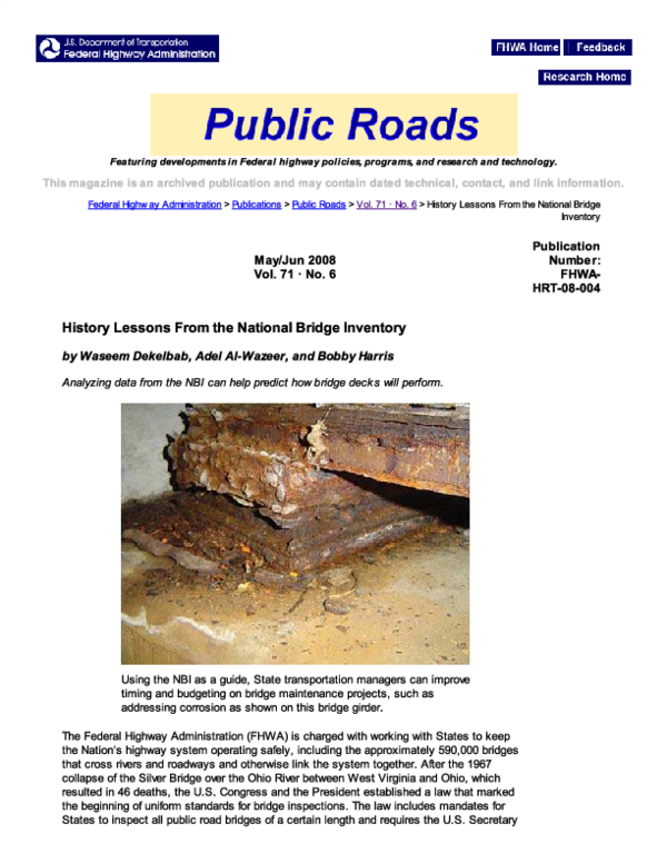 (PDF) History Lessons From the National Bridge Inventory
