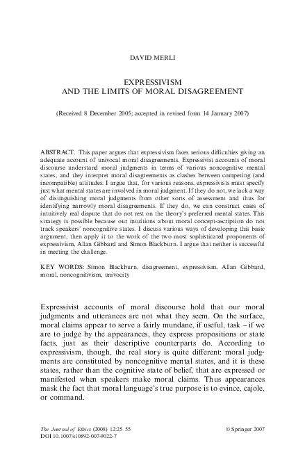 How do we resolve moral disagreement picture