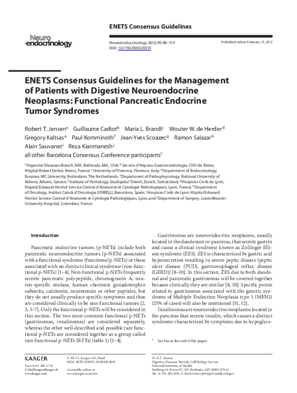 (PDF) ENETS Consensus Guidelines for the Management of Peritoneal ...