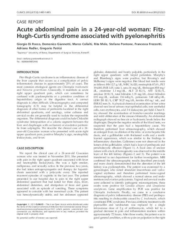 (PDF) Acute abdominal pain in a 24yearold woman Fitz