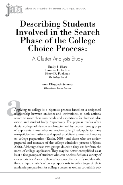 (PDF) Understanding the College-Choice Process | Alberto Cabrera ...