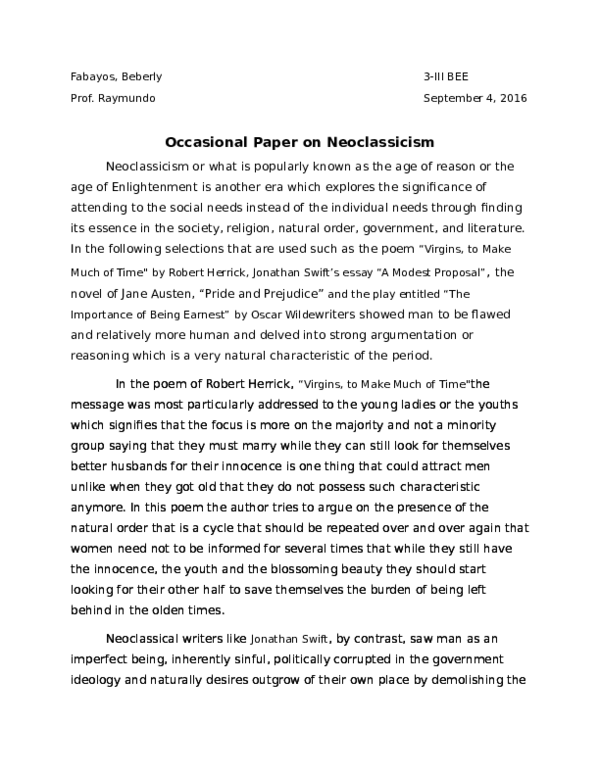 Essay on neoclassicism picture