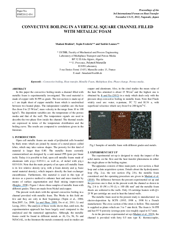(PDF) Convective boiling in a vertical square channel filled With ...