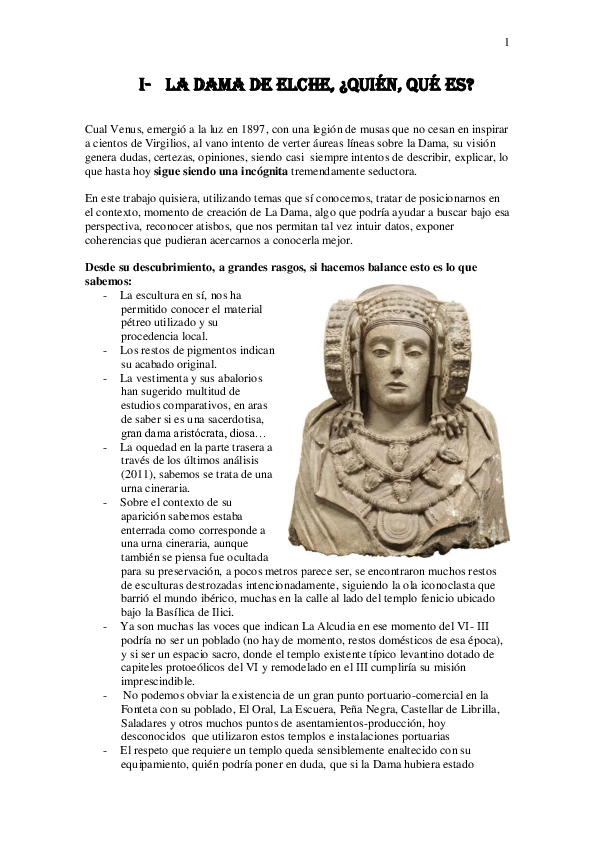 (PDF) ILA DAMA DE ELCHE, ¿Quién, QUÉ ES Antonio Guillén Agulló