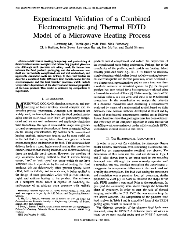 (PDF) Experimental validation of a combined electromagnetic and thermal ...