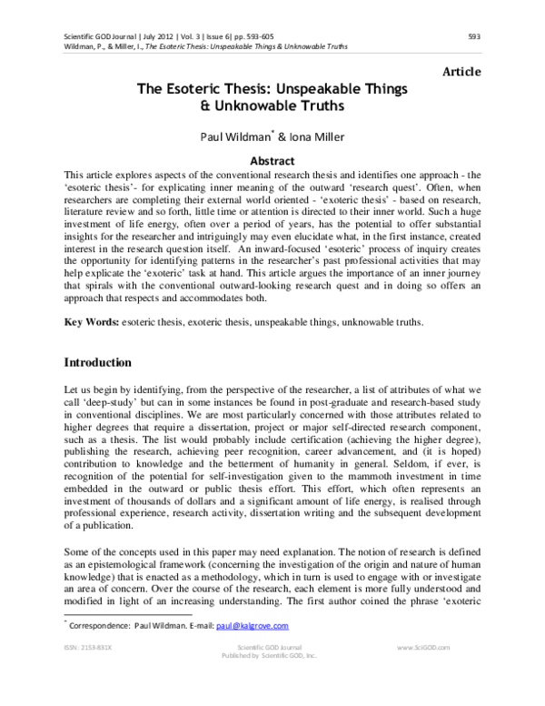 Esoteric thesis 07 image