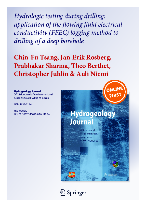 パスカル PDF) Hydrologic testing during drilling: application of the