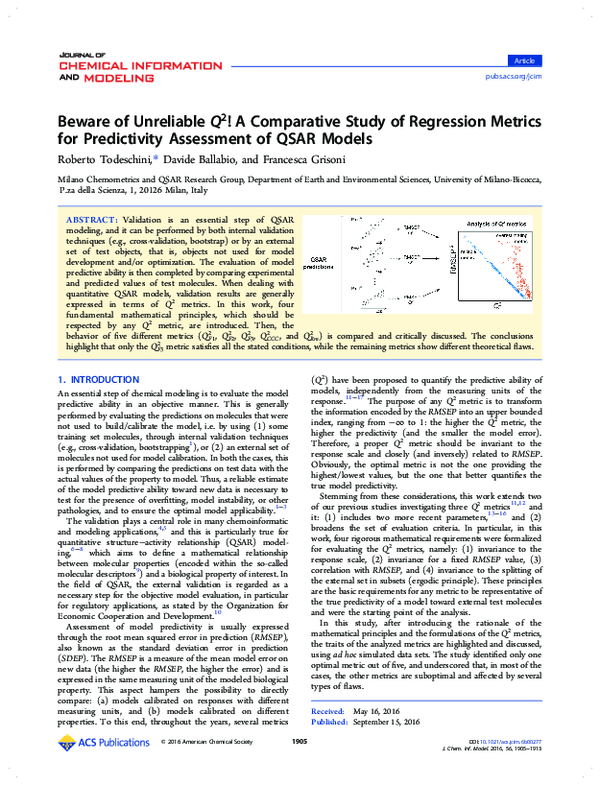 (PDF) Beware of Unreliable Q 2 ! A Comparative Study of Regression ...