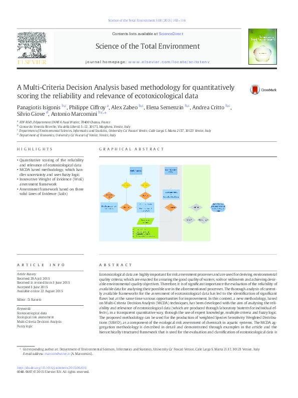(PDF) A Multi-Criteria Decision Analysis based methodology for ...