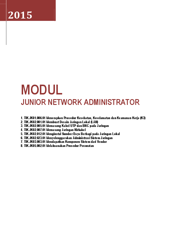 (PDF) MODUL JUNIOR NETWORK ADMINISTRATOR Hamdan Syarif Academia.edu
