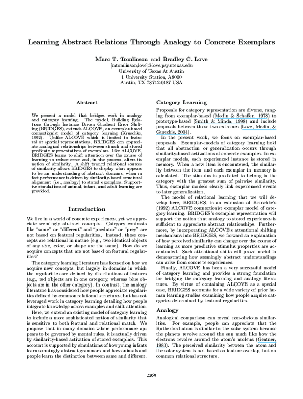(PDF) Learning Abstract Relations Through Analogy to Concrete Exemplars