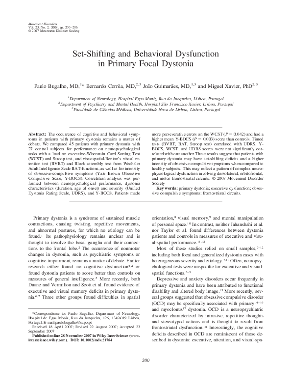 Dystonia patient picture