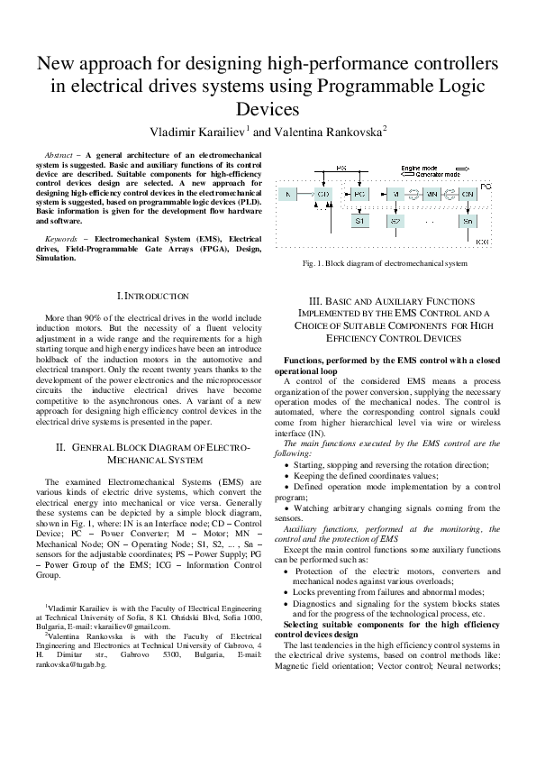 (PDF) New approach for designing high-performance controllers in ...