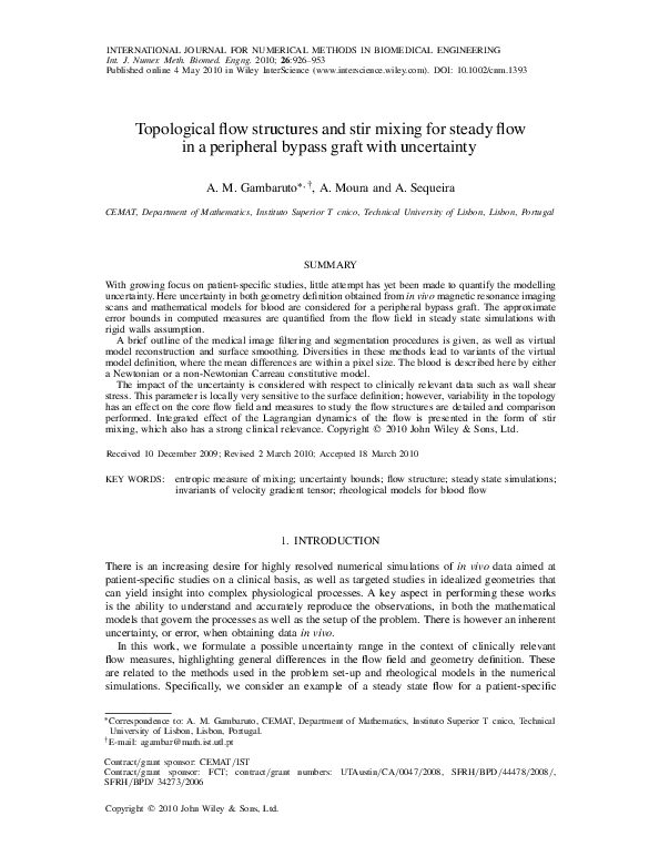 Topological flow structures and stir mixing for steady flow in a peripheral bypass graft with uncertainty
