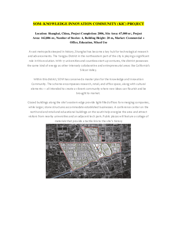 (PDF) SOM-KNOWLEDGE INNOVATION COMMUNITY (KIC) PROJECT