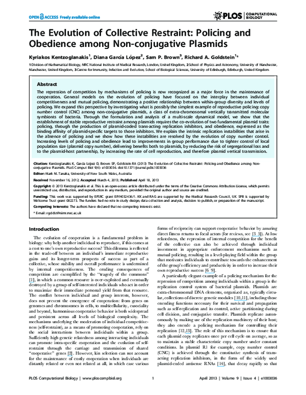 (PDF) The Evolution of Collective Restraint: Policing and Obedience ...
