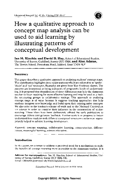 (PDF) How a qualitative approach to concept map analysis can be used to ...