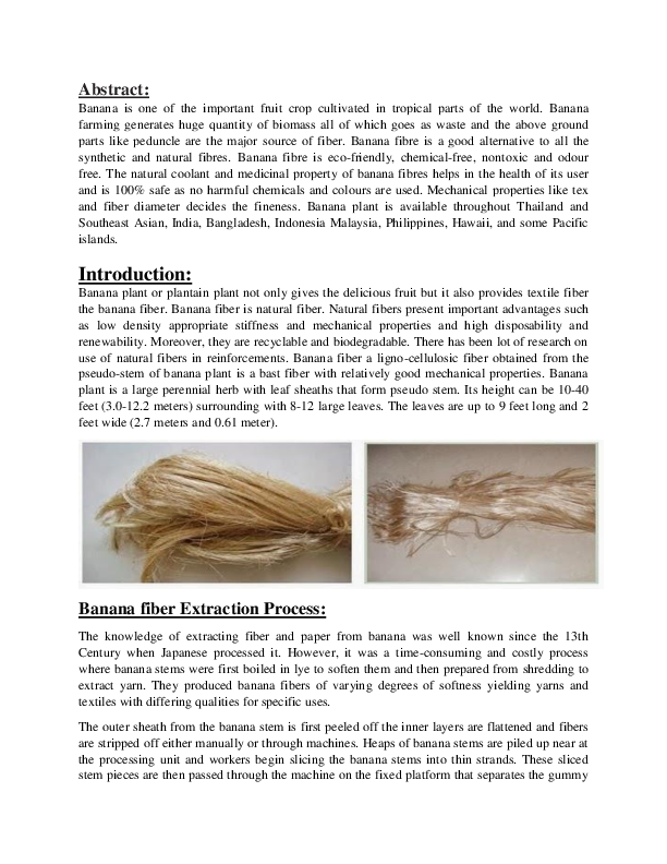 (PDF) Banana fiber documentary Hossain Abul Academia.edu