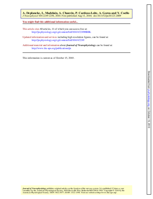 (PDF) The influence of near threshold visual distractors on perceptual ...