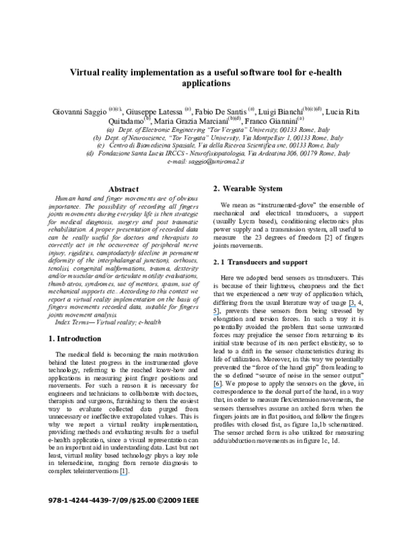 (PDF) Virtual reality implementation as a useful software tool for e ...