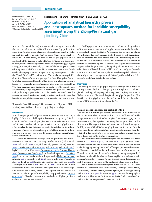 (PDF) Application of analytical hierarchy process and geographic ...