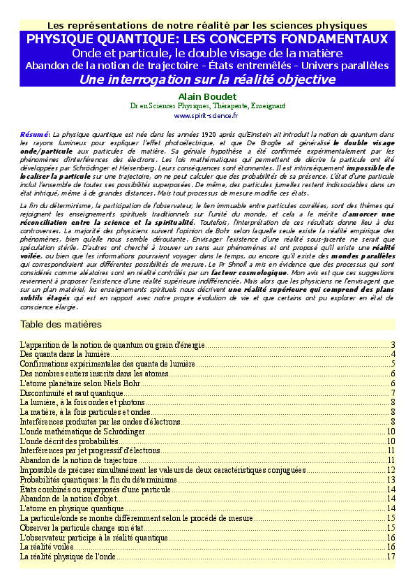 Pdf Physique Quantique Les Concepts Fondamentaux Onde Et Particule Le Double Visage De La Matiere Une Interrogation Sur La Realite Objective Alain Boudet Academia Edu Pdf Physique Quantique Les Concepts Fondamentaux Onde Et Particule Le Double Visage De La Matiere Une Interrogation Sur La Realite Objective Alain Boudet Academia Edu